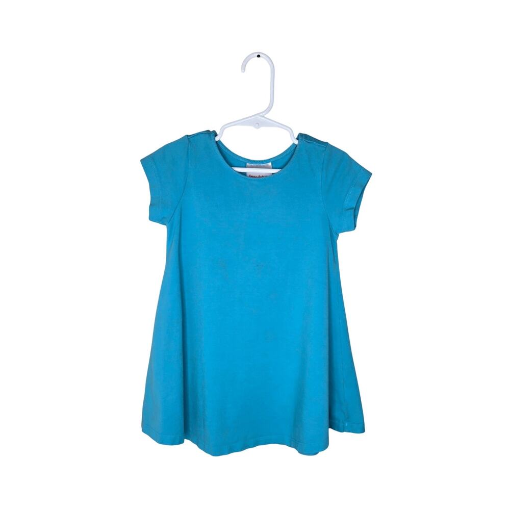 HANNA ANDERSSON Girl’s T-Shirt Flare Dress Turquoise Size 4